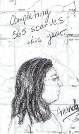 drawing of amanda for sketchbook project