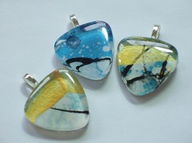 glass tile pendant necklaces by Life Needs Art
