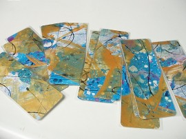 handpainted bookmarks, 2 x 8 inches, life needs art