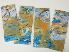 handpainted bookmarks, 2 x 8 inches, life needs art