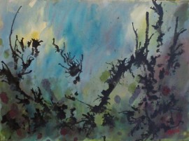 Imaginary Garden 2, abstract painting, life needs art, Karen Koch