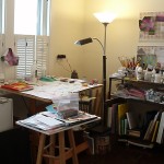 my drawing table in my studio