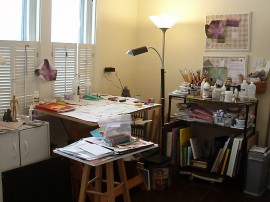 my drawing table in my studio