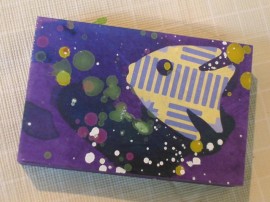 Purple fish painting for Art-o-mat