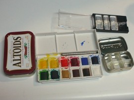 Several Mini Paint Palettes