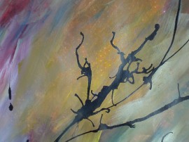 detail image of abstract acrylic painting