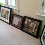 prepping for green art exhibit at home