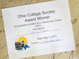 Life Needs Art Ohio Collage Society Award 2013