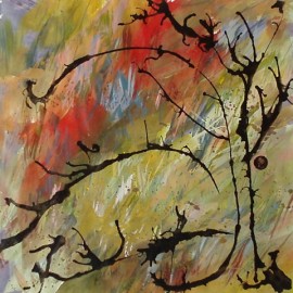 When the Leaves Begin to Change, abstract by Life Needs Art, Karen Koch