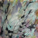 abstract acrylic painting thistles memories life needs art