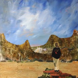 Ghost Ranch, a collage, by Karen Koch