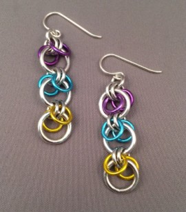 chain maille earrings by Bellabor Art Jewelry