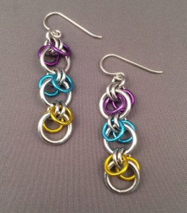chain maille earrings by Bellabor Art Jewelry