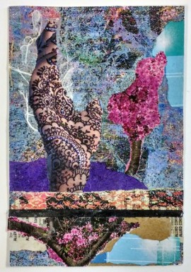 As She Grows, a postcard collage by Karen Koch, Life Needs Art