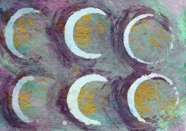 Blue Moon, ACEO, by Karen Koch