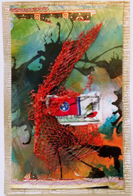 A Common Thread #3, collage, by artist Karen Koch