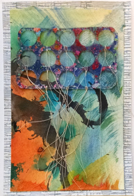 A Common Thread #8, collage, by Karen Koch