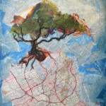 Roots and Roads 1, a collage, by Karen Koch