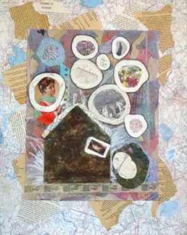 Too Much To Contain, collage, by Karen Koch