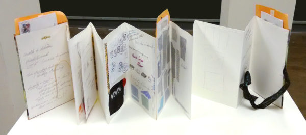Handmade Envelope Sketchbook, open