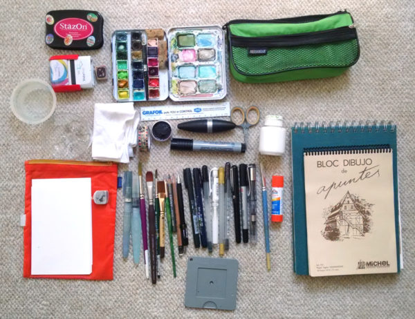art supply kit for urban sketchers chicago: what i took