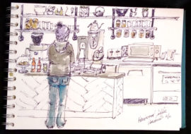 Urban Sketch, Heartwood Roasters