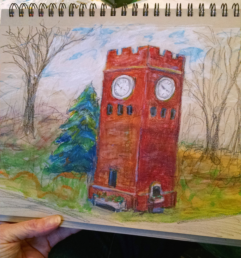 clocktower sketch – Life Needs Art