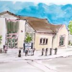 Sketch of Firestone Park Branch Library