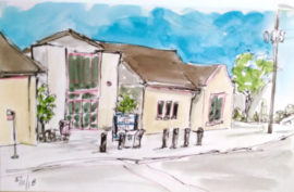 Sketch of Firestone Park Branch Library