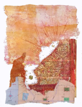 Elemental 6, a collage on paper, by Karen Koch