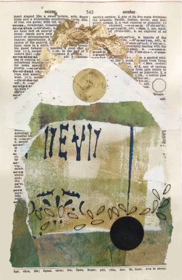 Elemental 9, paper collage by Karen Koch