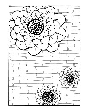 Bamboo flower downloadable coloring page