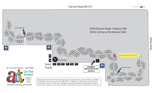map of 2025 Art on the Green