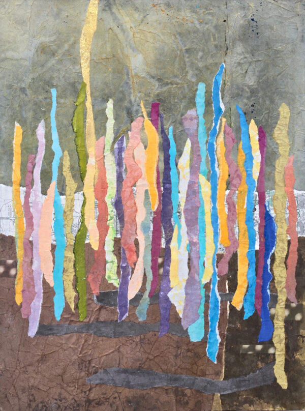 Strata 1, abstract mixed media art by Karen Koch