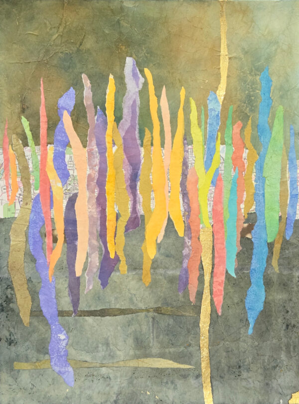 Strata 2, mixed media abstract by Karen Koch