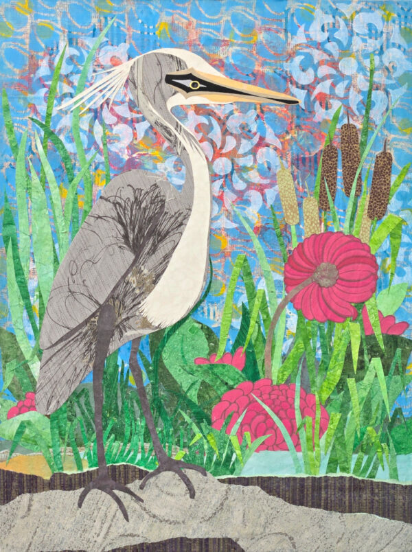 heron collage by Karen Koch